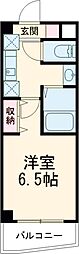 吉野ビル 7階1Kの間取り