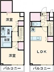 京王井の頭線 永福町駅 徒歩7分の賃貸マンション 地下1階1SLDKの間取り