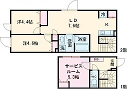 Coeur Blanc八幡山 地下1階2SLDKの間取り