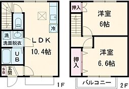 薫風 1階2LDKの間取り
