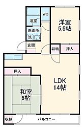 間取図画像 2LDK