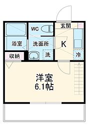 アザーレ・パッシオ新百合ヶ丘B 305 3階1Kの間取り