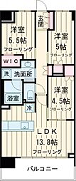 パークホームズ昭島中神 7階3LDKの間取り