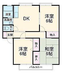 間取図画像 3DK