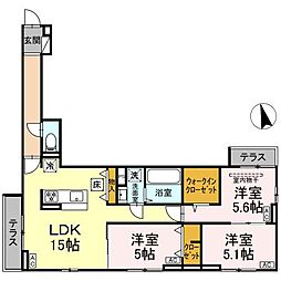 セレスティア下石神井 1階3LDKの間取り