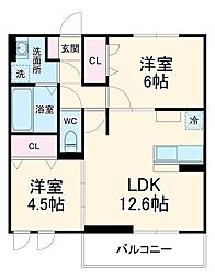 間取図画像 2LDK