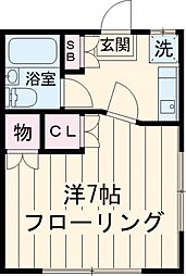 ハイム松林 1階1Kの間取り