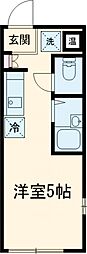 京王井の頭線 富士見ヶ丘駅 徒歩12分の賃貸マンション 5階ワンルームの間取り