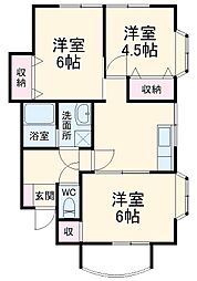 東武伊勢崎線 伊勢崎駅 徒歩29分の賃貸アパート 1階3DKの間取り