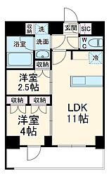ＬＩＭＥ　ＲＥＳＩＤＥＮＣＥ　ＫＡＷＡＧＵＣＨＩ　ＥＡＳＴ 8階2LDKの間取り