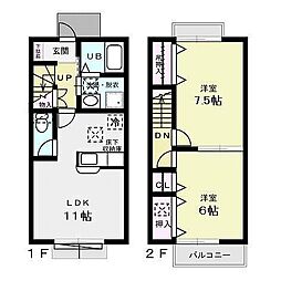 ＧＲＡＣＥII 1階2LDKの間取り