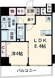 アイルプレミアム亀戸ノース 3階1LDKの間取り