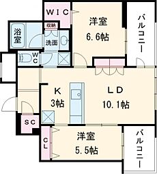 間取図画像 2LDK