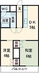 柴又ＳＴマンション 5階2DKの間取り