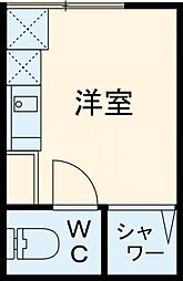 TM経堂 2階ワンルームの間取り