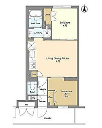 ラクラス中野南台 1階1SLKの間取り