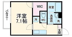 カレント大和田 102 1階1Kの間取り