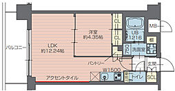 プレジオ川口ASIAN 5階1LDKの間取り