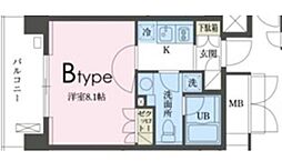 ガレリア東新宿 3階1Kの間取り