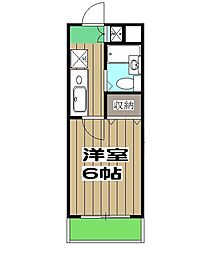 ノースビレッジ 3階ワンルームの間取り