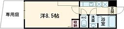 フラッティ谷口園町 1階1Kの間取り