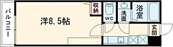 フラッティ谷口園町 2階1Kの間取り