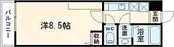 フラッティ谷口園町 3階1Kの間取り
