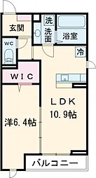 D-ROOM松木 3階1LDKの間取り