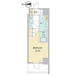 ＬＩＭＥ　ＲＥＳＩＤＥＮＣＥ　ＫＡＷＡＧＵＣＨＩ　ＥＡＳＴ 2階1Kの間取り