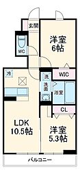 Ｄ-ＲＯＯＭすみよし台　Ａ 1階2LDKの間取り