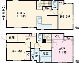 Kolet片倉09 1階2SLDKの間取り