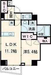 ピエール・リヴィエール白金台II 1階1LDKの間取り