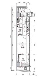 ベルシード板橋本町プレミアII 7階1LDKの間取り