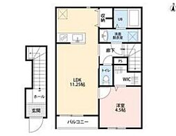 リーブルファイン志木上宗岡 2階2LDKの間取り