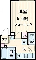 グランクオール板橋本町サウスレジデンス 1階1Kの間取り