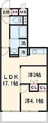 リビオメゾン大岡山 1階2LDKの間取り