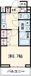 セジョリ中野富士見町 1階1Kの間取り