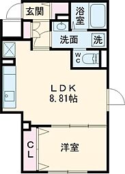 SOLASIA residence南大塚 1階1LDKの間取り