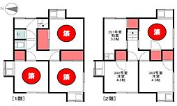 ウィルホームズ板橋 2階ワンルームの間取り