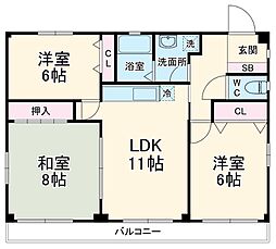 間取図画像 3LDK