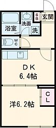新宿早稲田鶴巻町IMAハウス 1階1DKの間取り