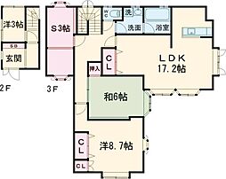 田園調布戸建 3階3SLDKの間取り