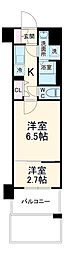 ソルテラスＫＹＯＴＯ西大路 瑠 5階2Kの間取り