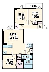セレスティア江戸川II 2階3LDKの間取り