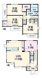 元福岡戸建 1階3SLDKの間取り