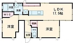 桜ヶ丘戸建・1階部分 1階2LDKの間取り