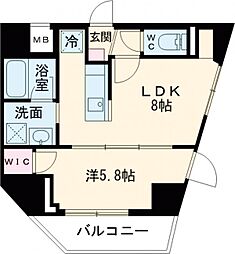 ラグゼナ北千住II 12階1LDKの間取り