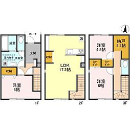 ベルネーレ 1階3LDKの間取り