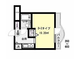 Ｑｕｅｅｎｓ　Ａｃａｄｅｍｉａ 2階1Kの間取り