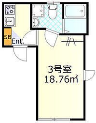 エーハイム浮間舟渡 1階1Kの間取り